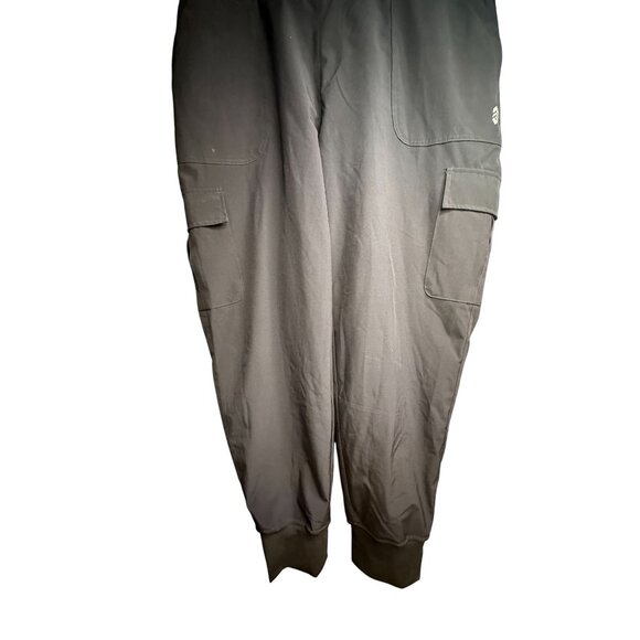 Free Country Women Black Cargo Pants Elastic Waist  Fleece Lining Pockets XL - Picture 1 of 7